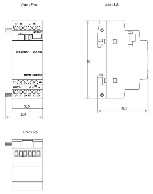 6ED1055-1MD00-0BA2西門子LOGO智能邏輯控制器模擬量擴(kuò)展模塊