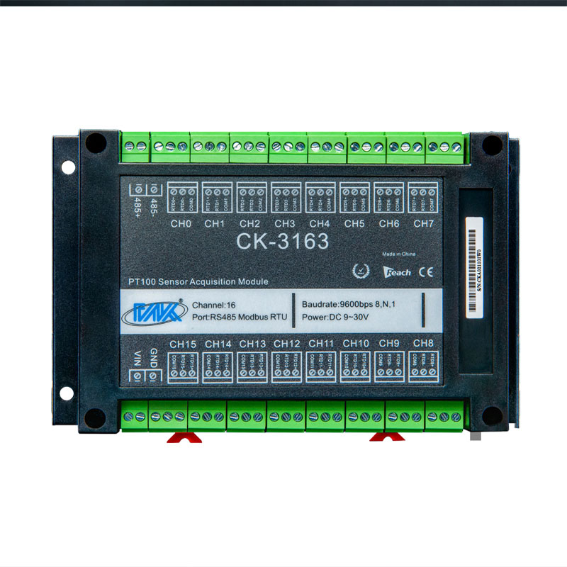 深圳市诚控电子pt100转485热电阻温度采集模块CK-3163