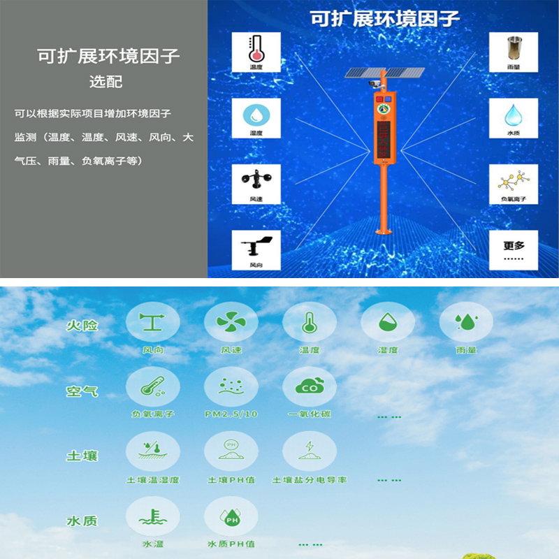 青禾智造語音宣傳桿森林防火桿警示器智能電子桿