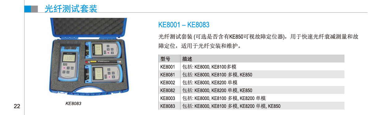 德国 Kurth手持式光纤测试套装寻线仪网线寻线仪 KE8001