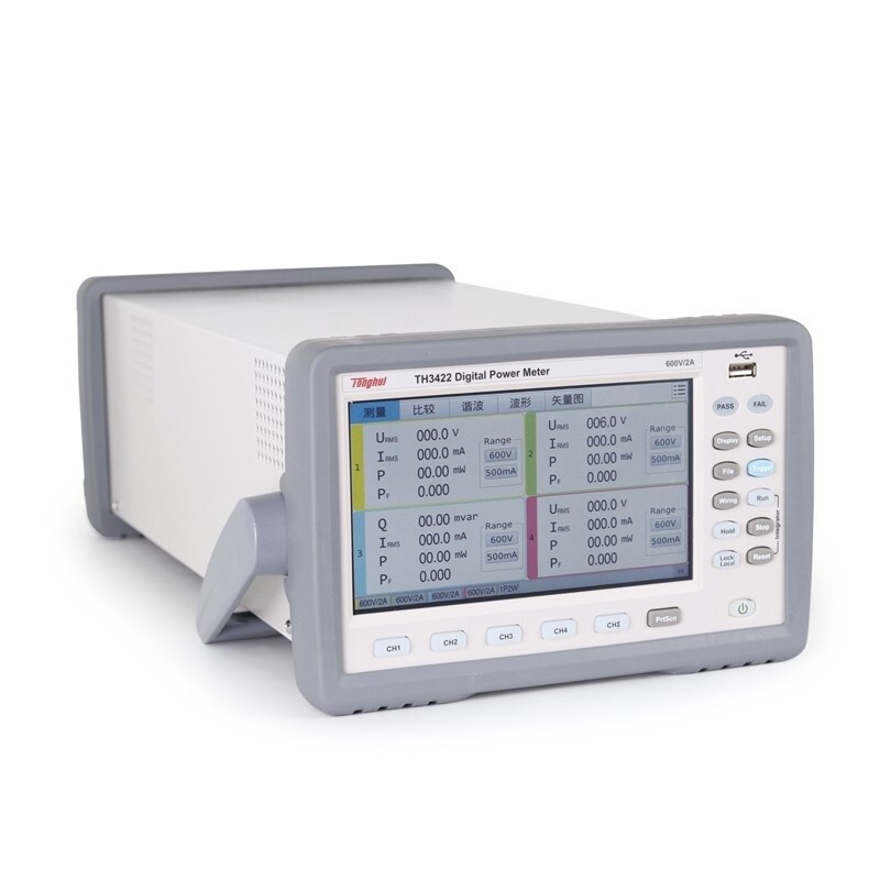 同惠(Tonghui)TH3422数字功率计4通道触摸屏交直流测试分析仪LCD