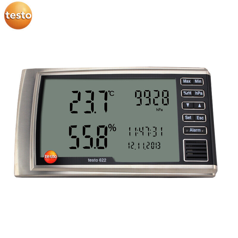 德国德图testo622 大屏幕温湿度计 工业温湿度仪 大气压力表 带报