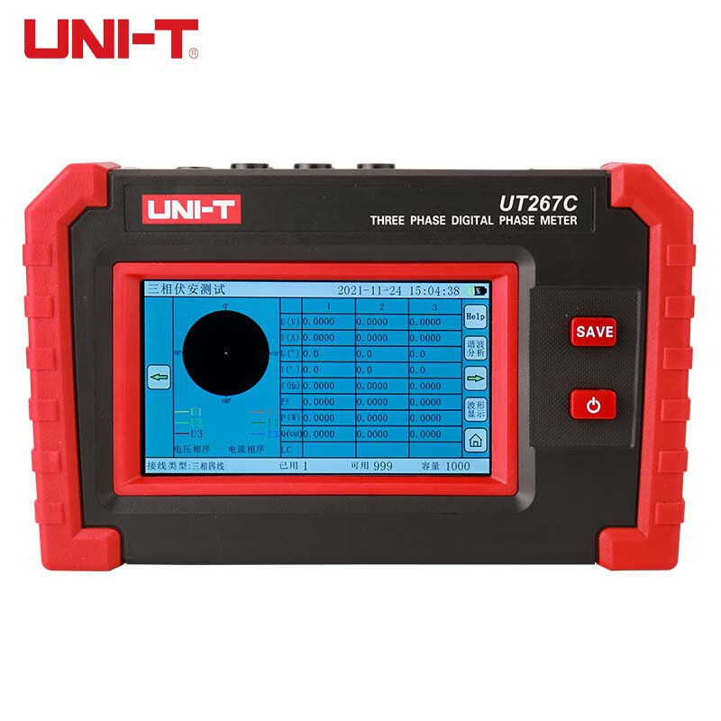 优利德UNI-T UT267C 工业级多功能三相相位伏安表电压电流频率