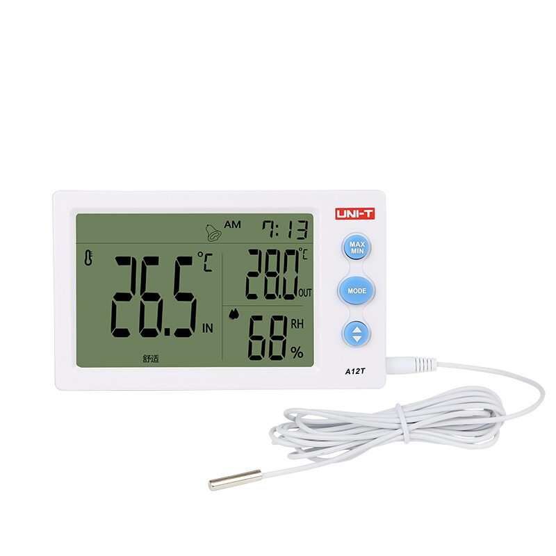 优利德 UNI-T A12T 数字式温湿度计家用工业高精度数显电子温度