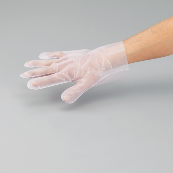 ASONE实验室一次性塑料透明手套PE手套