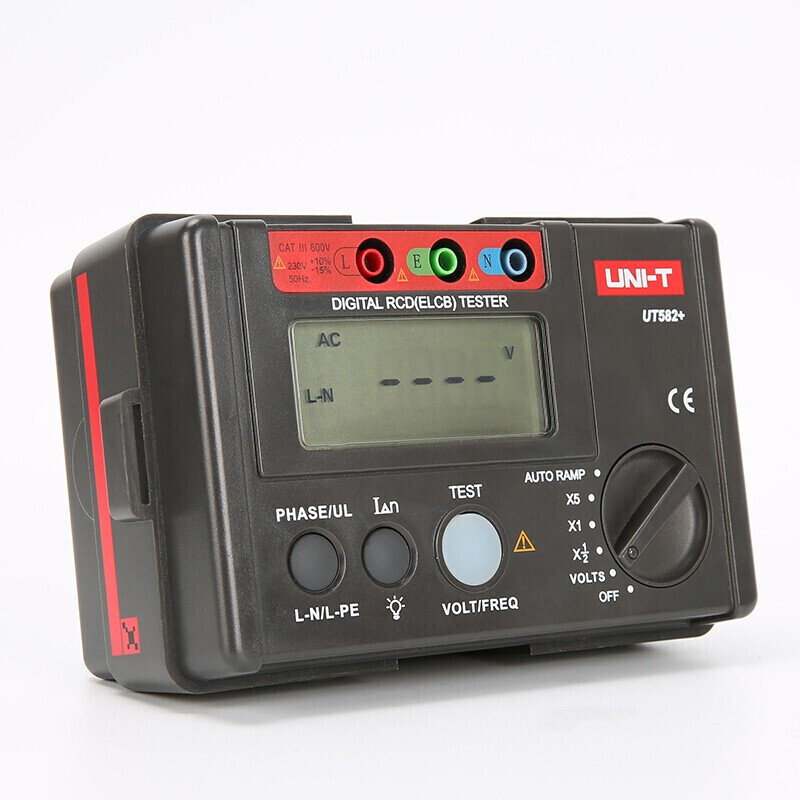 优利德UNI-T UT582 工业级漏电保护开关测试仪单相数字漏电保