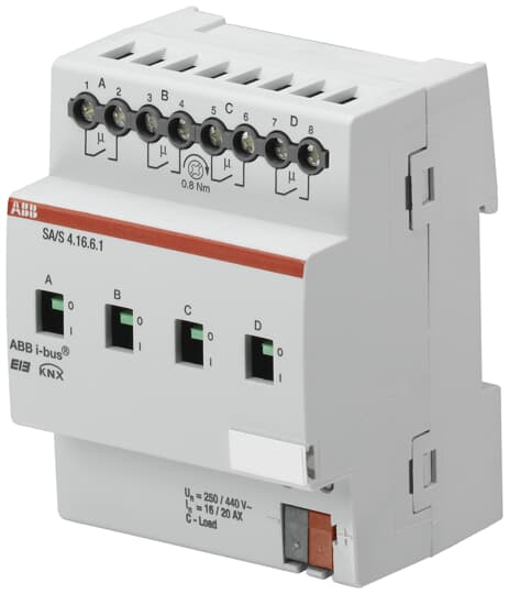 SA/S4.10.2.1開關驅動器4路10A ABB智能照明控制系統(tǒng)