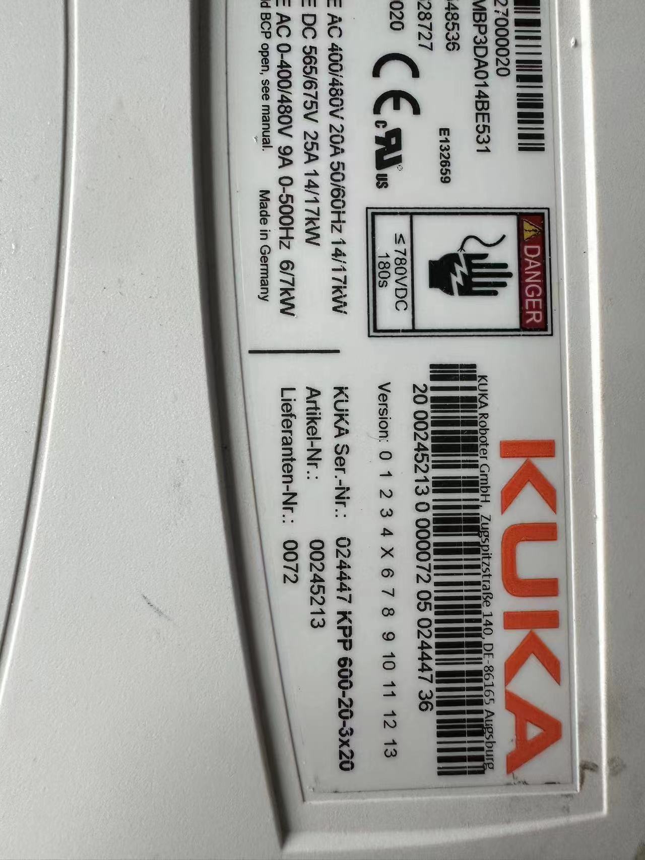 KUKA00-245-213 KSP 600 3X20 UL 00-198-266 00198266