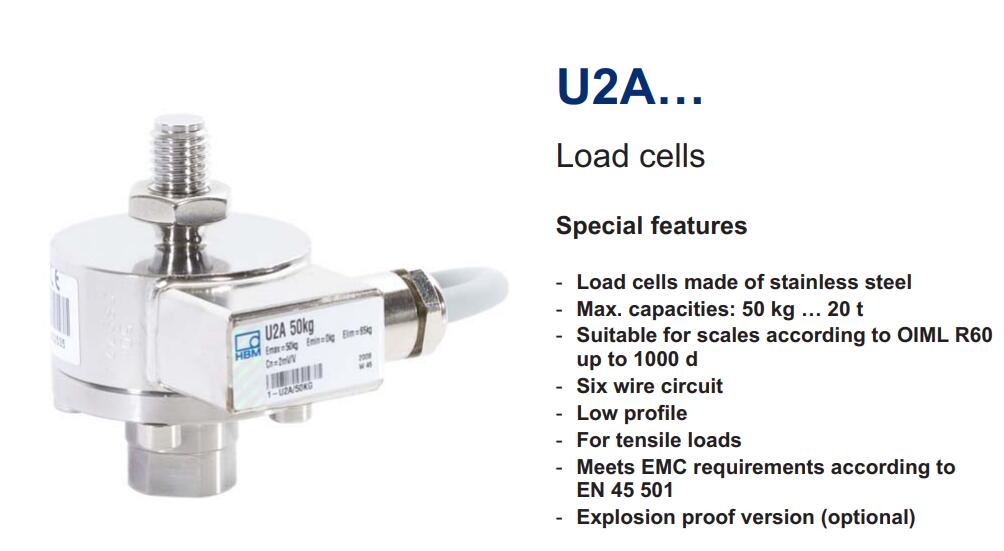 拉壓式稱重傳感器U2AD1-500KG