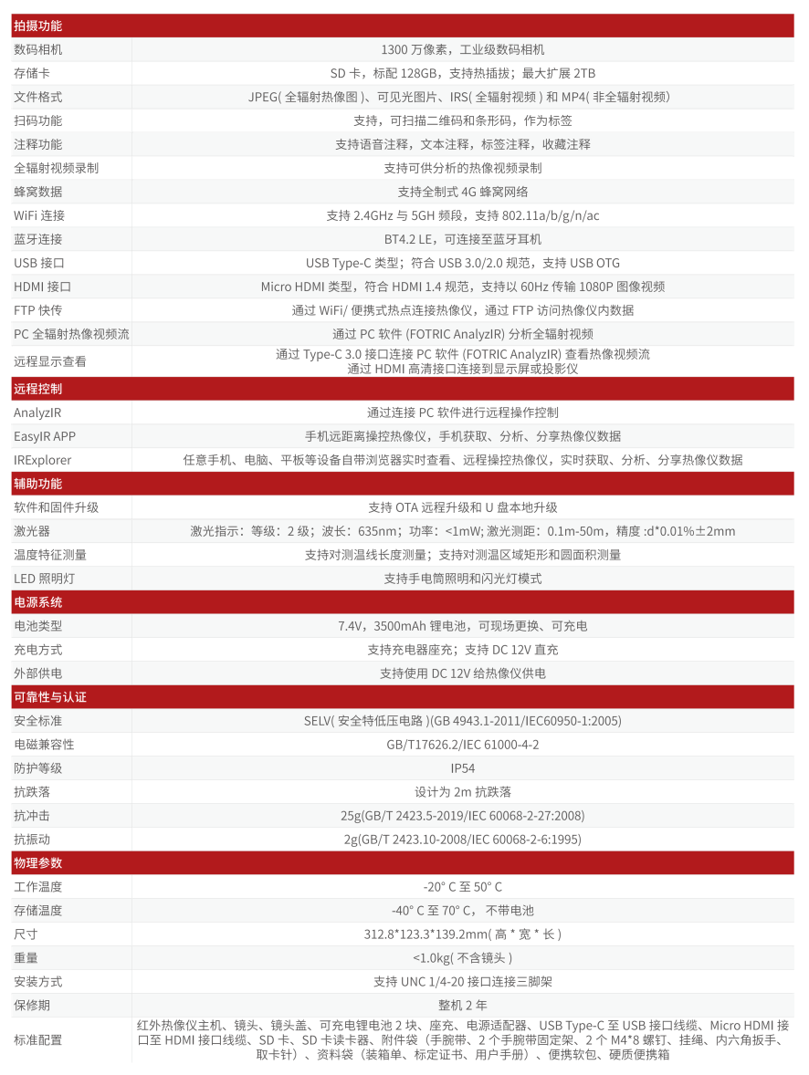 FOTRIC 343L/344L/345L/346L/347L/348L熱像儀