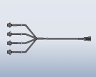 Shimatec仕玛铁	VSM3-7M-4	-4分支电缆