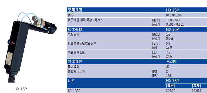 現(xiàn)貨HX 16P焊頭德國(guó)歐比泰姆  熱交換器焊接