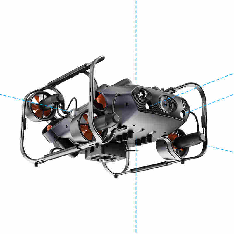 潜行创新潜蛟X100行业级水下海洋机器人潜航器360°拍摄深度达350米水下推进器