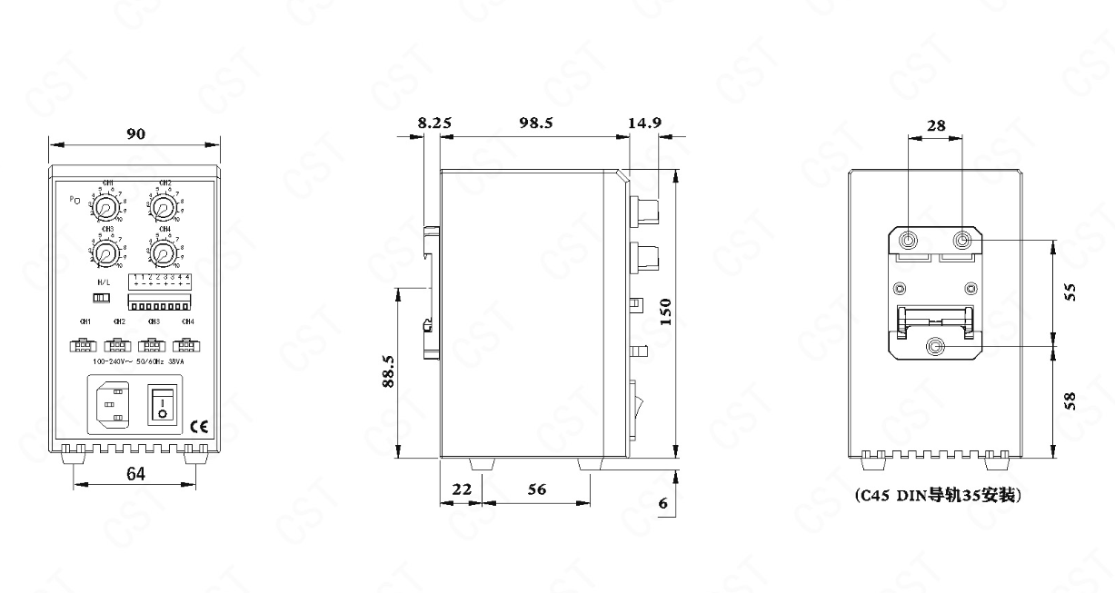 CST康視達(dá)   CST-CPL0520A-4TD   光源控制器