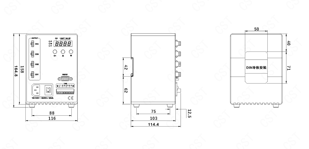 CST康視達(dá)  CST-DPS2460B-4TD   光源控制器