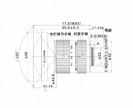 CST康視達(dá)       CST-D0618-20M     FA鏡頭