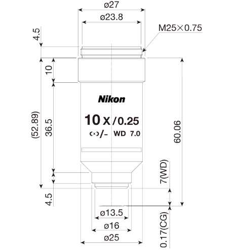 NIKON   尼康   CFI Achromat BM 10X   生物顯微鏡用物鏡