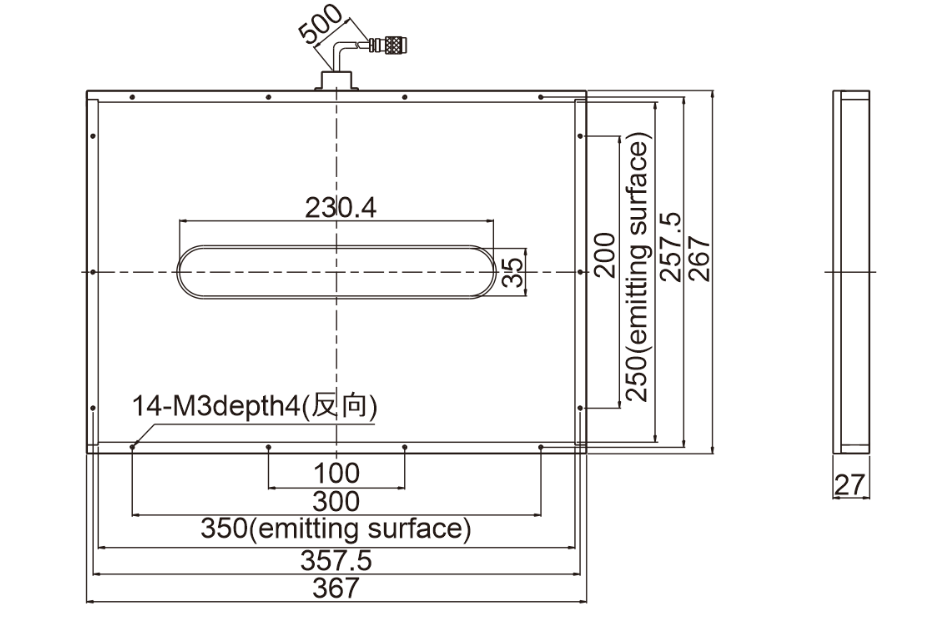 LOTS樂視  LTS-3FTB350250-W    定制回形背光源