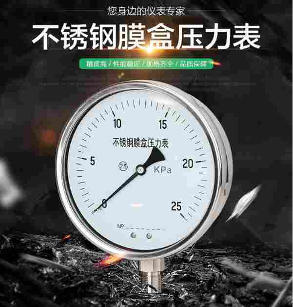 不銹鋼膜盒壓力表系列