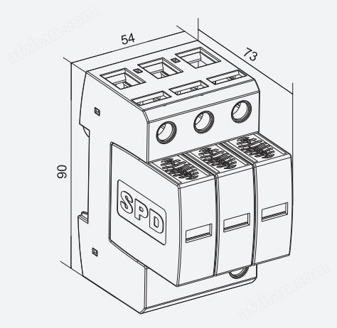 T2SPD1520KA三相浪涌保護器接線圖