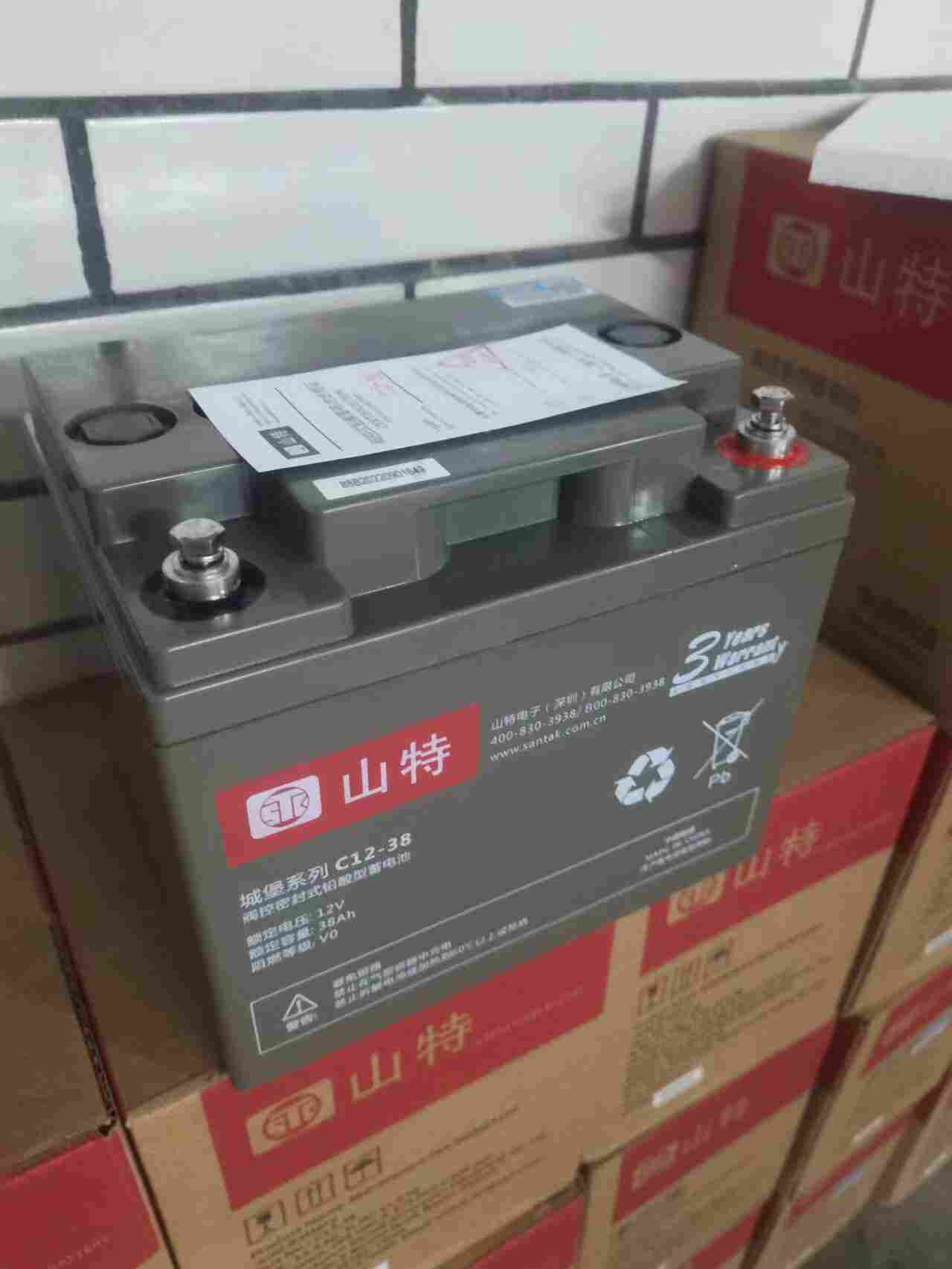 山特蓄電池12V38AH蓄電池廣州代理 