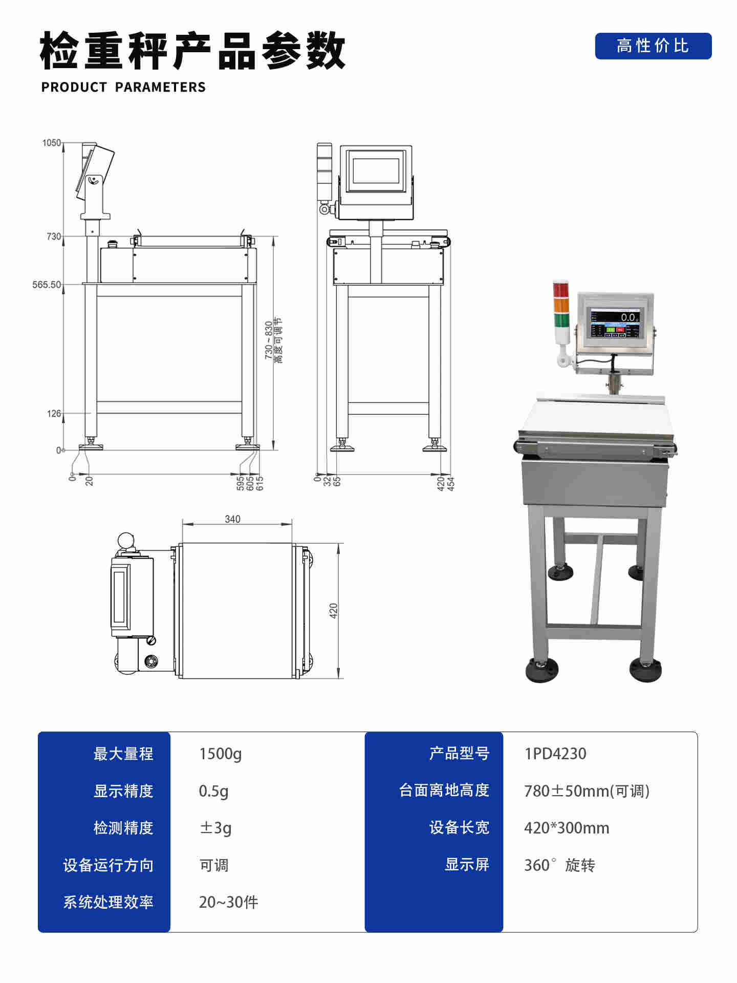 單段式皮帶檢重機(jī)