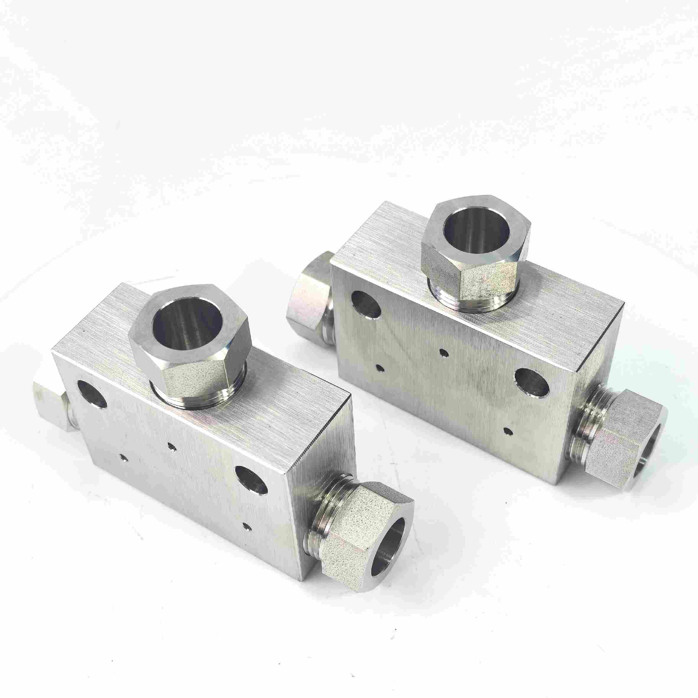 亿仕顿316L不锈钢高压三通阀门配件螺纹连接非标设计