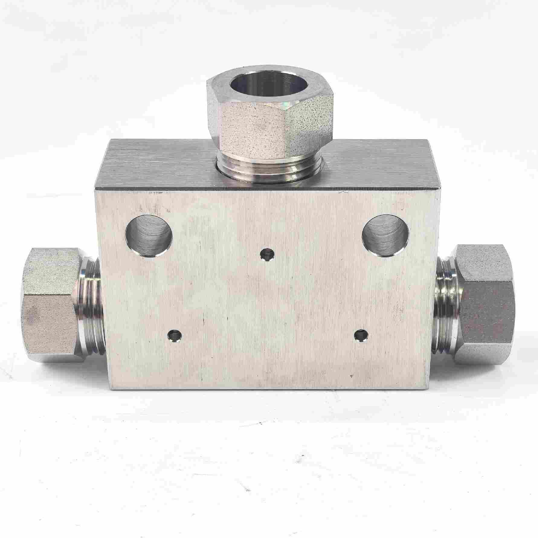 亿仕顿316L不锈钢高压三通阀门配件螺纹连接非标设计