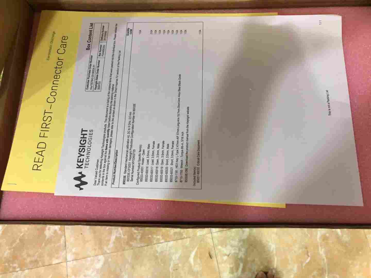 Agilent安捷倫件85033E校準(zhǔn)套件