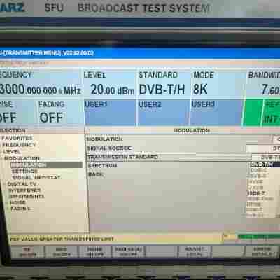 出售現(xiàn)貨+回收羅德與施瓦茨SFU廣播電視測(cè)試系統(tǒng)技術(shù)指標(biāo)