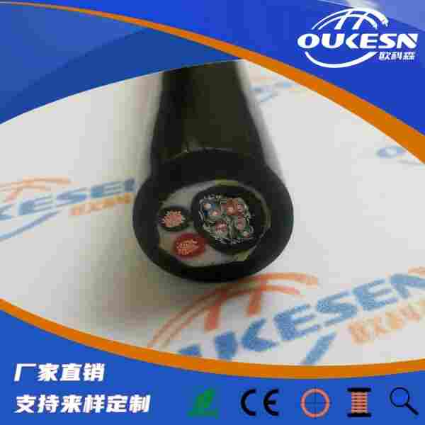 PUR外护套线缆 拖链系统用复合电缆 电源电缆+CAT5E/CAT6