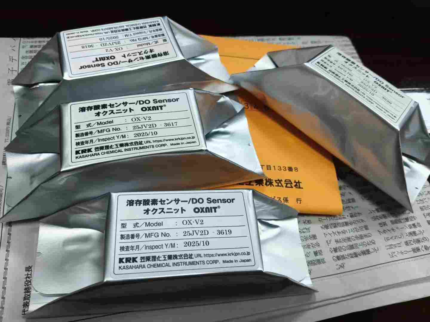 日本 KRK 笠原理化 OX-V2 原电池式溶解氧传感器 DO-10Z 便携溶氧仪探头膜头