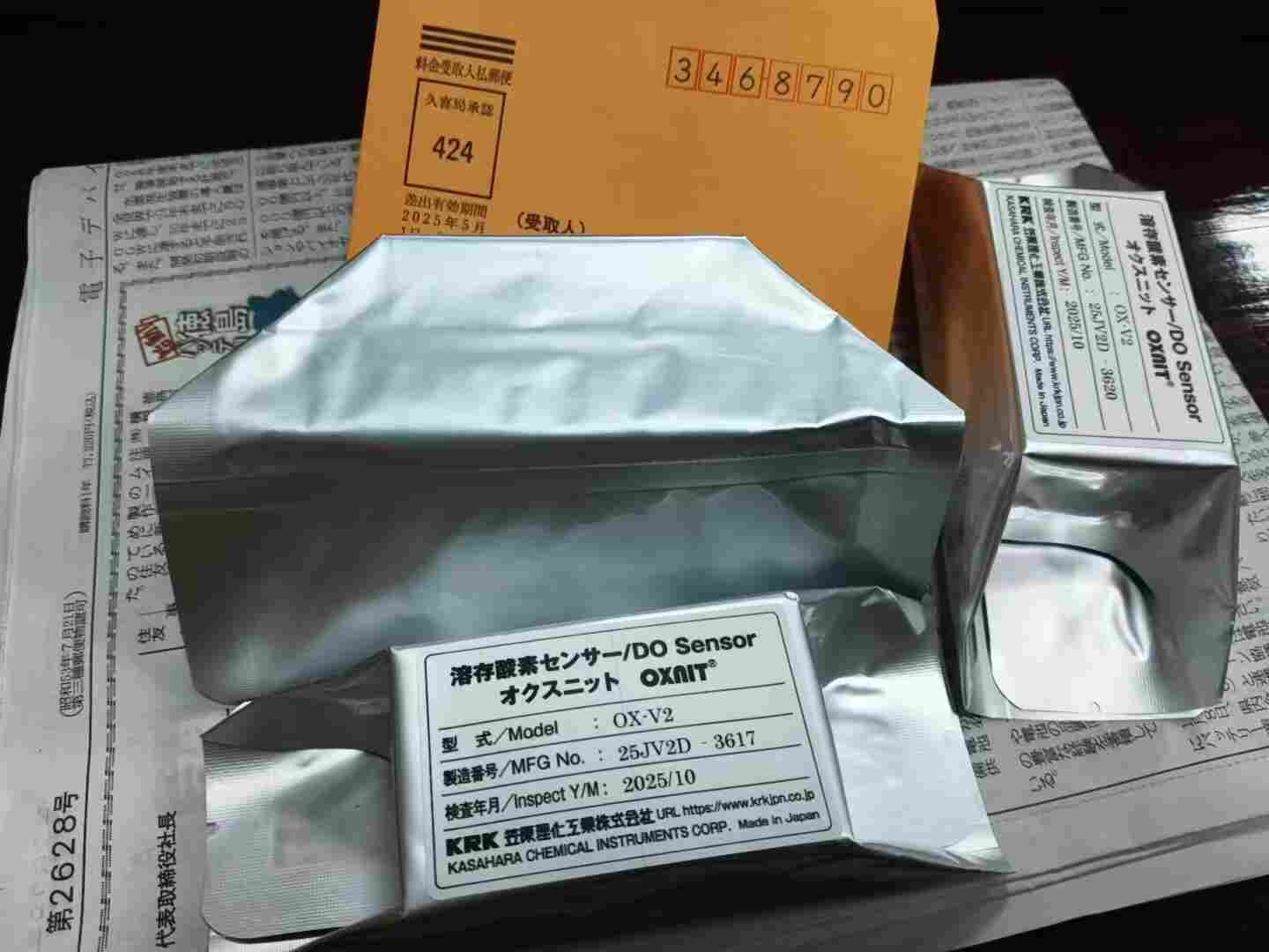 日本 KRK 笠原理化 OX-V2 原电池式溶解氧传感器 DO-10Z 便携溶氧仪探头膜头
