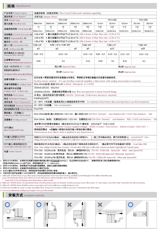 TOFCO 东富科 流量控制阀 FCV-C