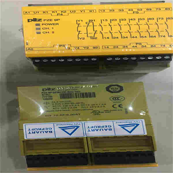 辅助触点安装PILZ安全继电器 750104 PNOZ s4 24VDC 3 n/o 1 n/c