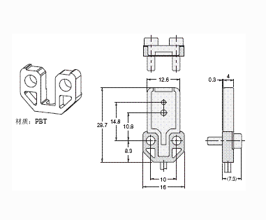 OMRON 欧姆龙E39-L168 安装用隔板
